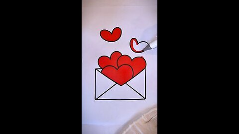A letter sketching and colouring