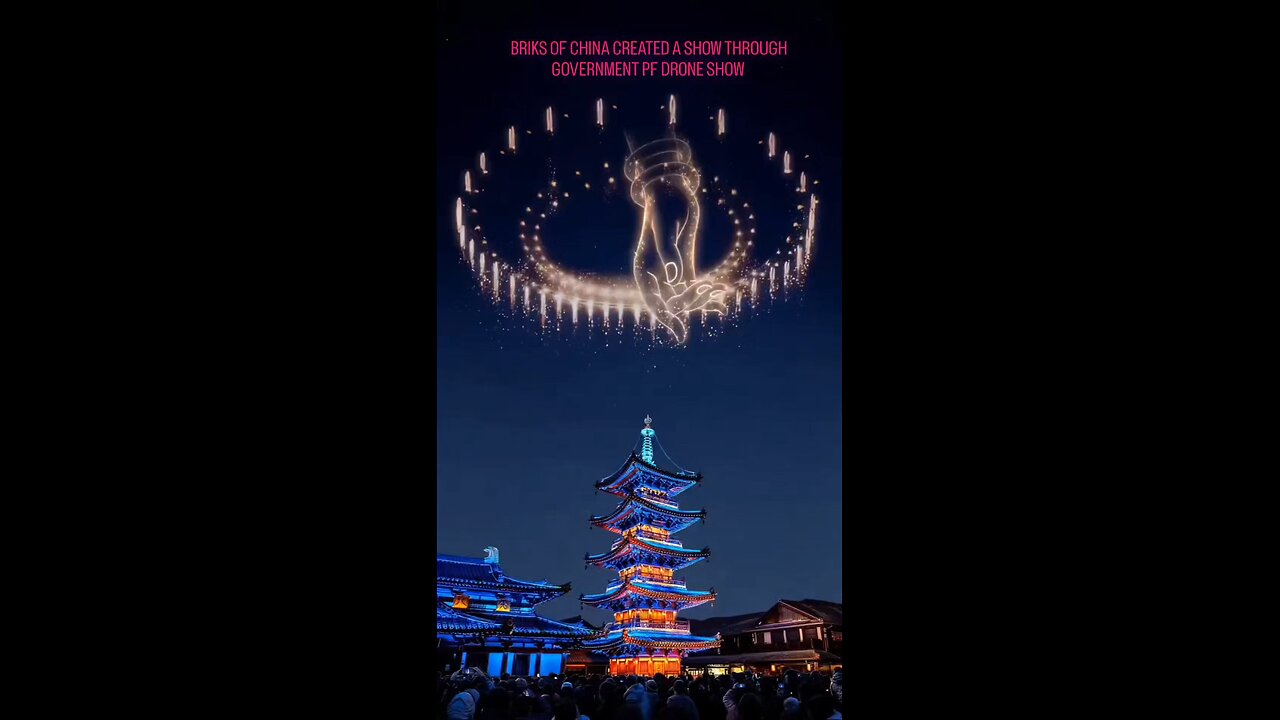 Drone Show of China with Fireworks