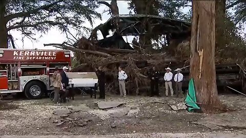 President Trump tours catastrophic flood damage in Kerrville, Texas