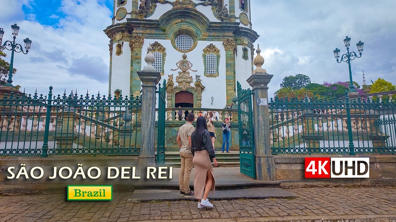 🇧🇷 An Immersive Walk Through a Brazilian Colonial Town — São João del Rei — Walking Tour 【 4K UHD 】