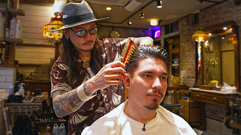 💈(ASMR) He Never Expected Such a Big Change From One Haircut and Yet...