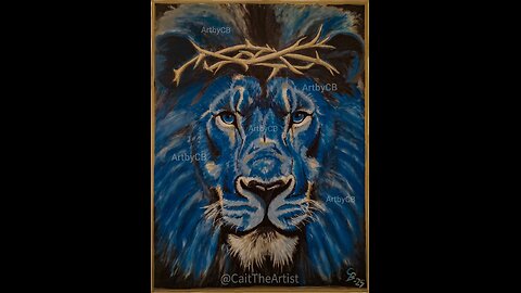 Painting Progression-Lazuli Lion