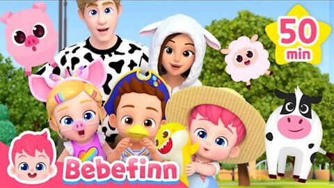 Bebefinn and Animal Friends | Meow Doo Doo Doo | Best Nursery Rhymes Compilation