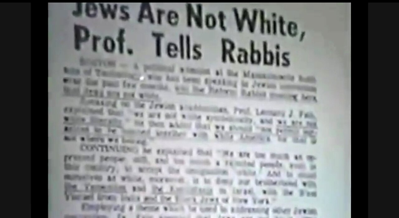 JEWS ARE NOT WHITE... GENETICS PROVE WHO'S WHO, & WHO'S JEW... ✡️