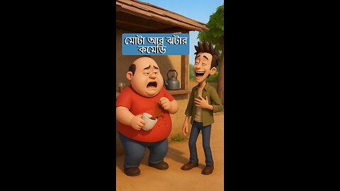 মোটা আর ঝটার কমেডি যুদ্ধ | Funny Bangla Cartoon Story