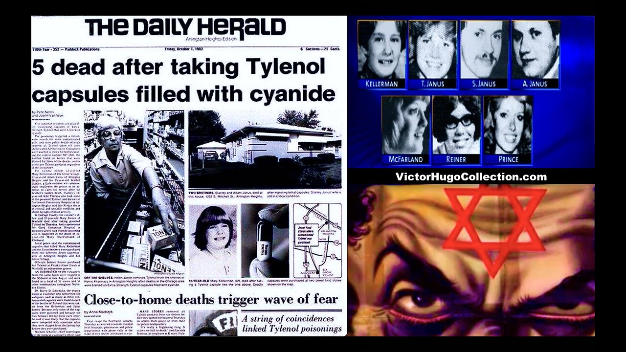 Poison Laced Tylenol Scare Metaphor For Jewish Talmud Non Jew Gaza Genocide Keith Rodgers VictorHugo