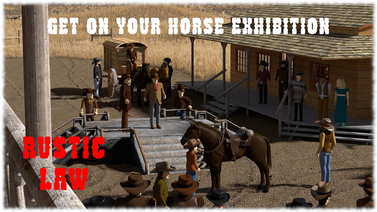 Western: RUSTIC LAW - Get on your horse exhibition #wildwest #blender3d #3d animation