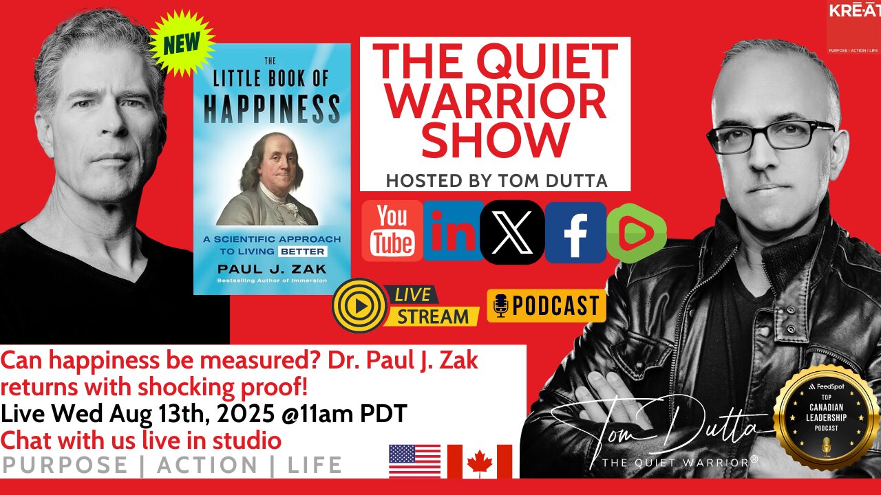 Can happiness be measured? Dr. Paul J. Zak returns with shocking proof!