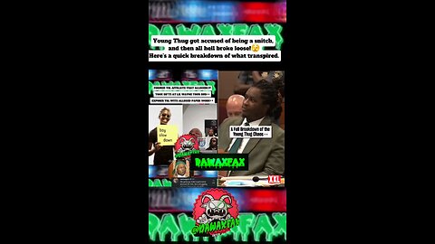 BRO BROKE THE WHOLE #YSL SNITCH SITUATION👀👀👀👀😳👀😳👀 #YoungThug got accused of