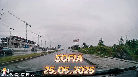 🎬Rainy Drive from Ring Mall to Studentski Grad | Sofia, Bulgaria