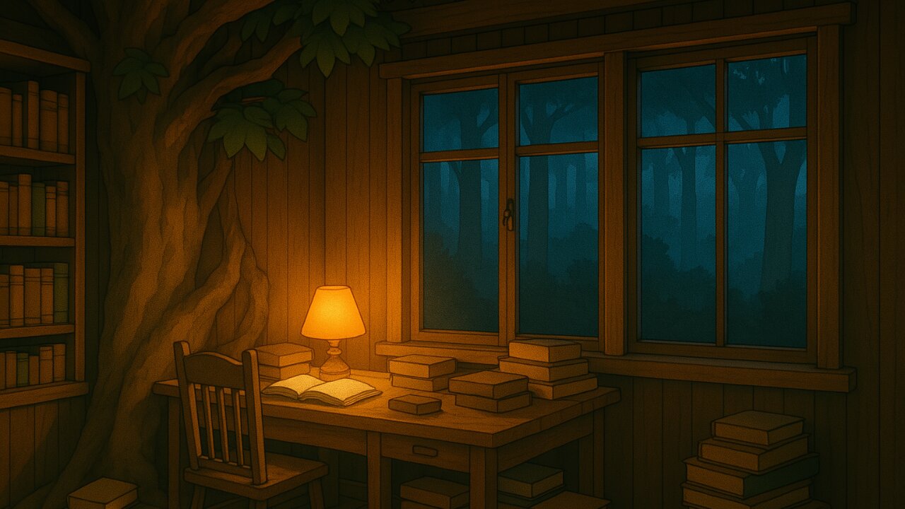 Hidden Library in the Woods – Relaxing Lofi to Study & Dream