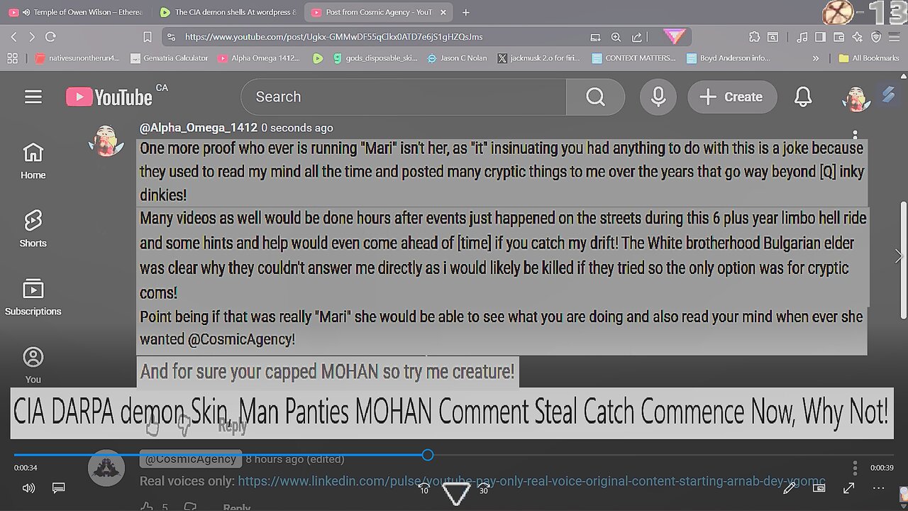 CIA/DARPA demon Skin, Man Panties MOHAN Comment Steal Catch Commence Now, Why Not!