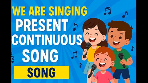 🎤 Present Continuous Song – Aprende Jugando con el Progresivo en Inglés | Karaoke Educativo A1-A2