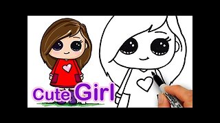 How to draw a Girl Easy and Cute #1