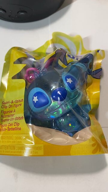 Buy It Now: Lot of 2: STITCH (LILO & Stitch) Sparkling Liquid Clip-On Figure Key Chain (New 2025)