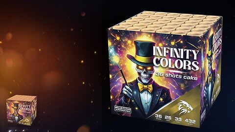 Infinity Colors - 36 Schots - Vuurwerk Cake