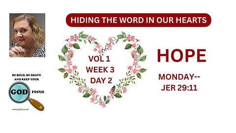 VOL1 WK 3 HOPE--HIDING THE WORD IN OUR HEARTS