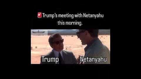 TRUMP'S MEETING WITH NETANYAHU THIS MORNING 🤣 [AS REPRESENTED BY THE DESERT SCENE IN CASINO]