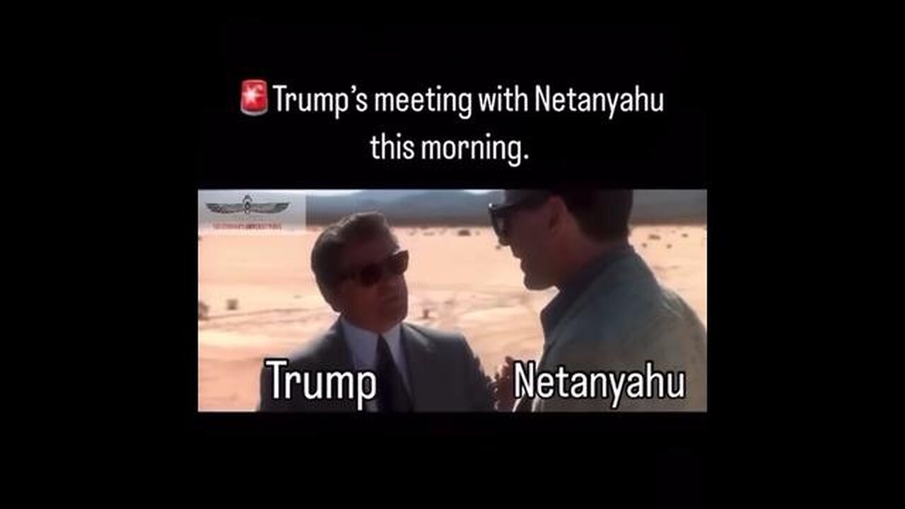 TRUMP'S MEETING WITH NETANYAHU THIS MORNING 🤣 [AS REPRESENTED BY THE DESERT SCENE IN CASINO]