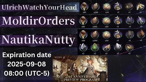 2nd Anniversary Codes (Reverse: 1999)