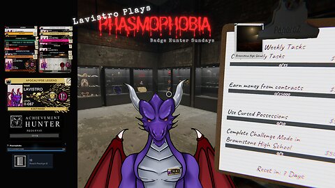 Lavistro Plays Live - Phasmophobia Weekly Challenge-
