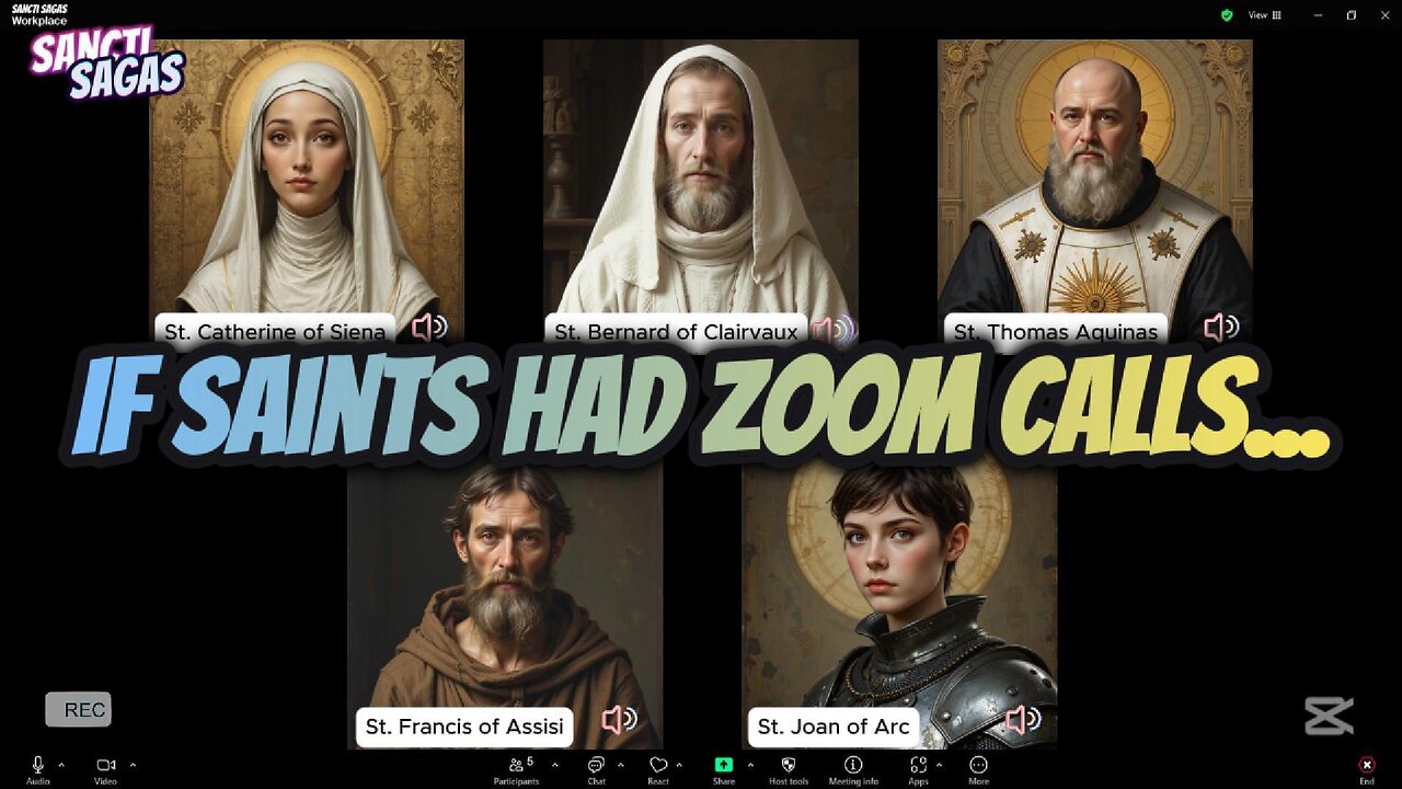 If Saints Had Zoom Calls… (Medieval Saints Hold a Virtual Small Group Meeting to Share Struggles!)