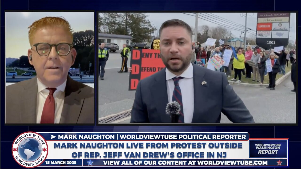 WorldviewTube Washington Desk with Neil McCabe: Live Report from Liberal Protest in New Jersey