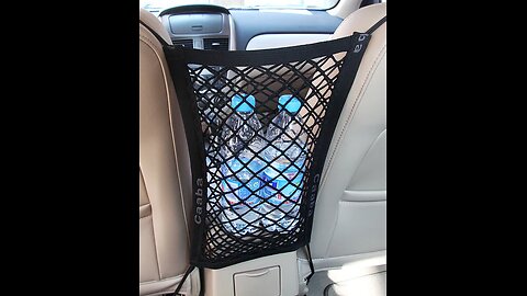 Universal Car Seat Storage Mesh Organizer, for Water Bottles, Napkins, Baubles or Pets_ Kids Barrier