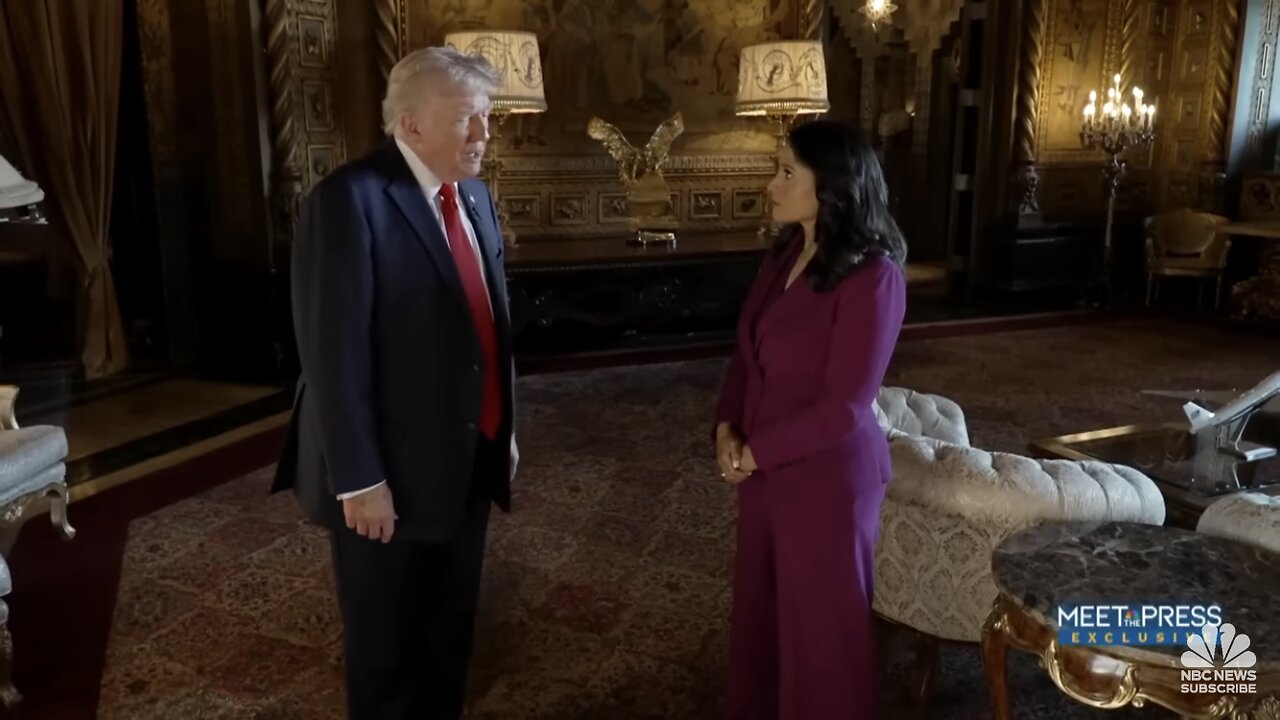 TRUMP❤️🇺🇸🥇🪽🕺INTERVIEW🤍🇺🇸🏅🪽🎬🎤MEET THE PRESS AT MAR-A-LAGO💙🇺🇸🏅🪽🏰⭐️💫