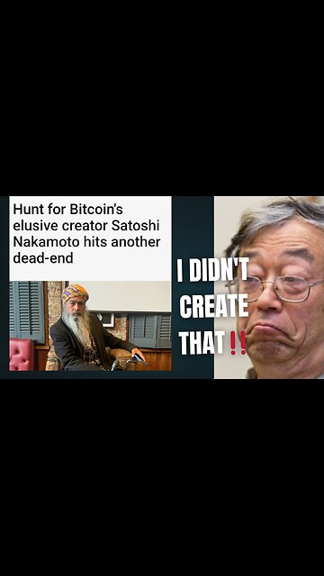 Satoshi Nakamoto claims he didn't create Bitcoin⁉️😱