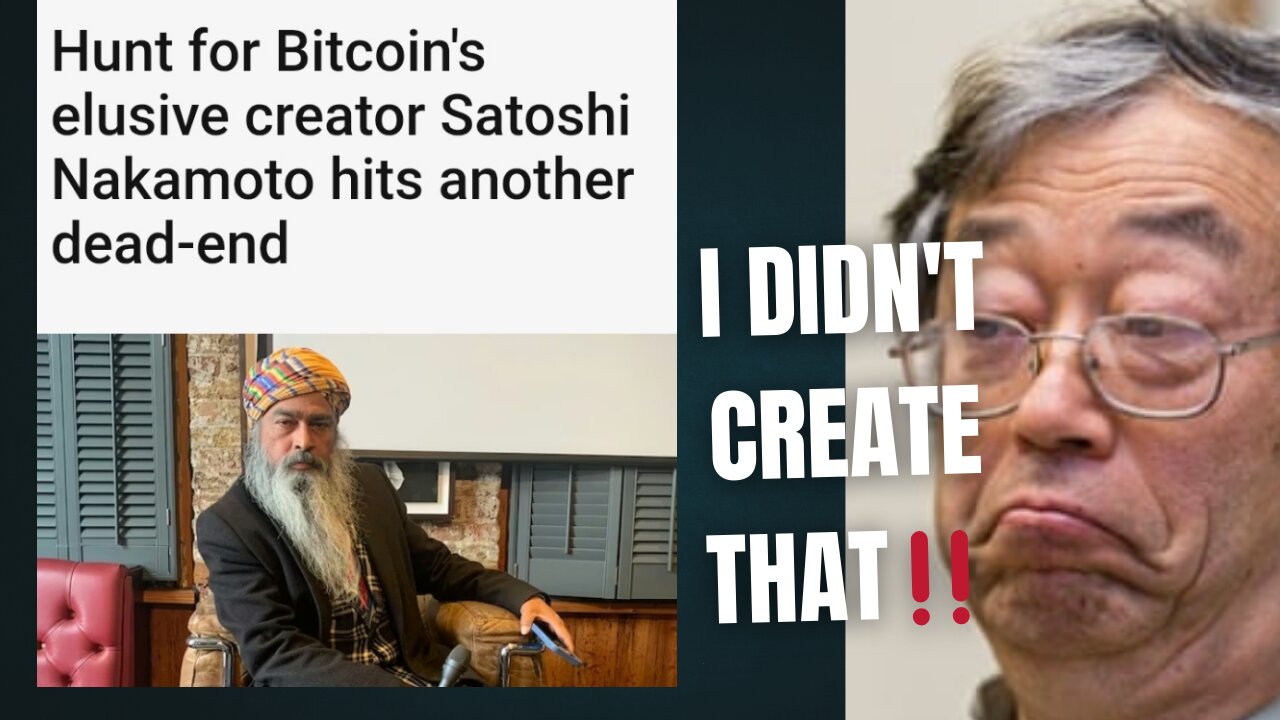 Satoshi Nakamoto claims he didn't create Bitcoin⁉️😱