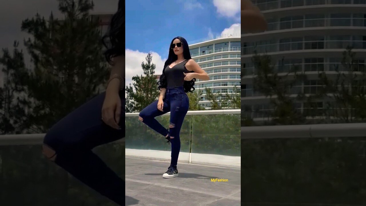 I went out again today wearing jeans #style #highheels #walking