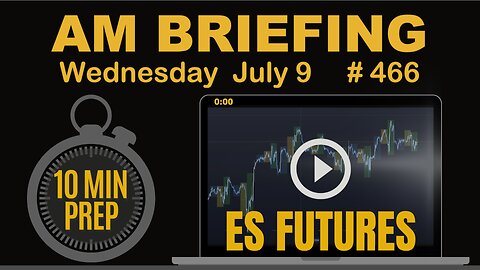 AM Briefing: | Preparing ES Traders For Our Emini and MES Micros Futures Trading Room