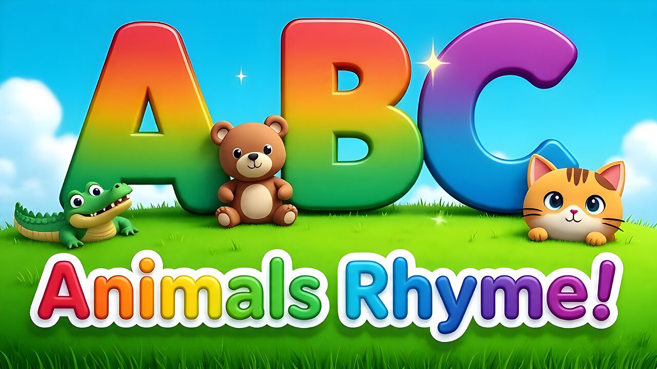 ABC Animals Rhyme 🐒🦁🐘 | Fun Alphabet Song for Kids