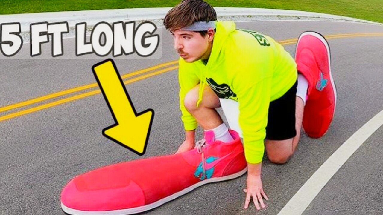 I ran a marathon in the world largest shose