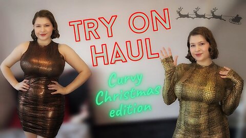 [4K] Curvy Fashion Try-On: Holiday Dresses with a Bold Twist 💚