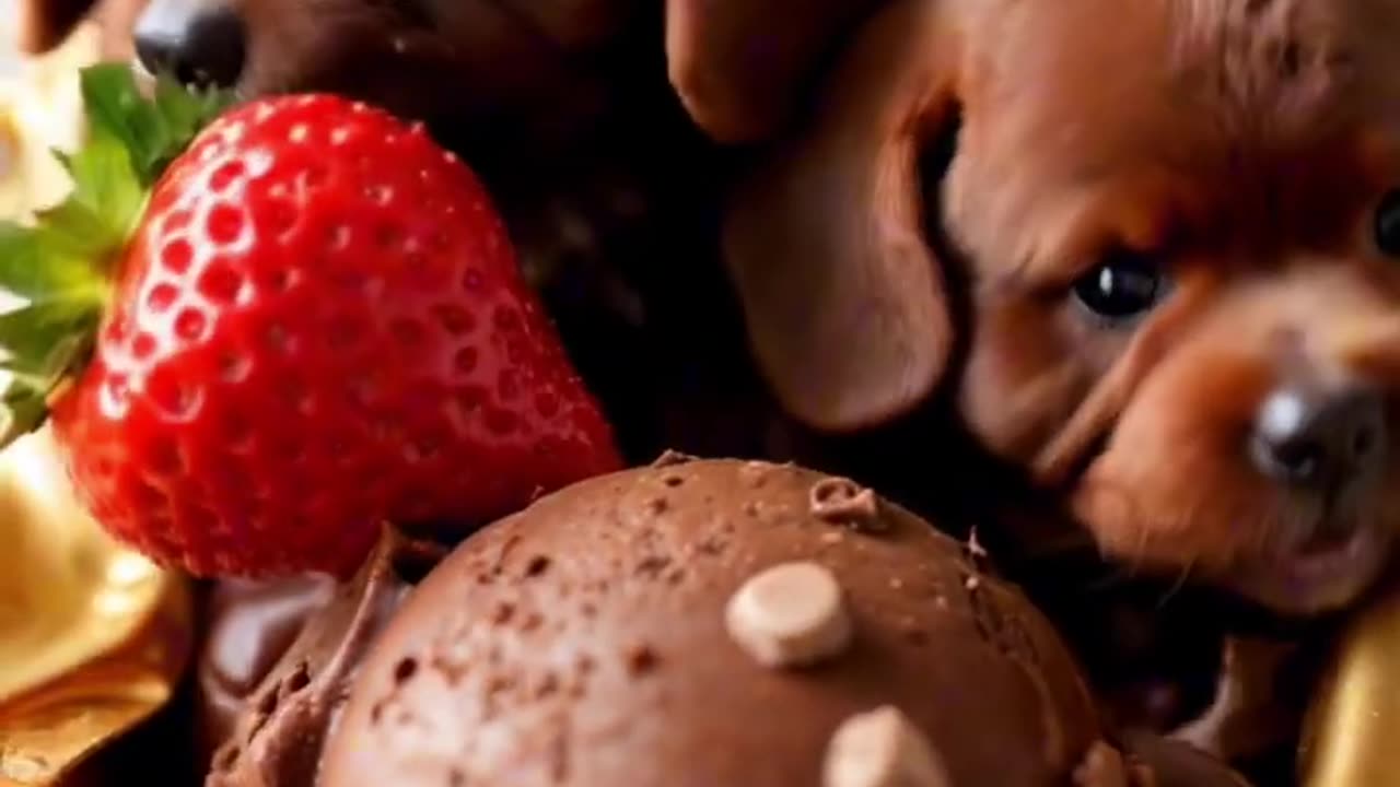 My ice cream is so cute #puppies #dogs #ai