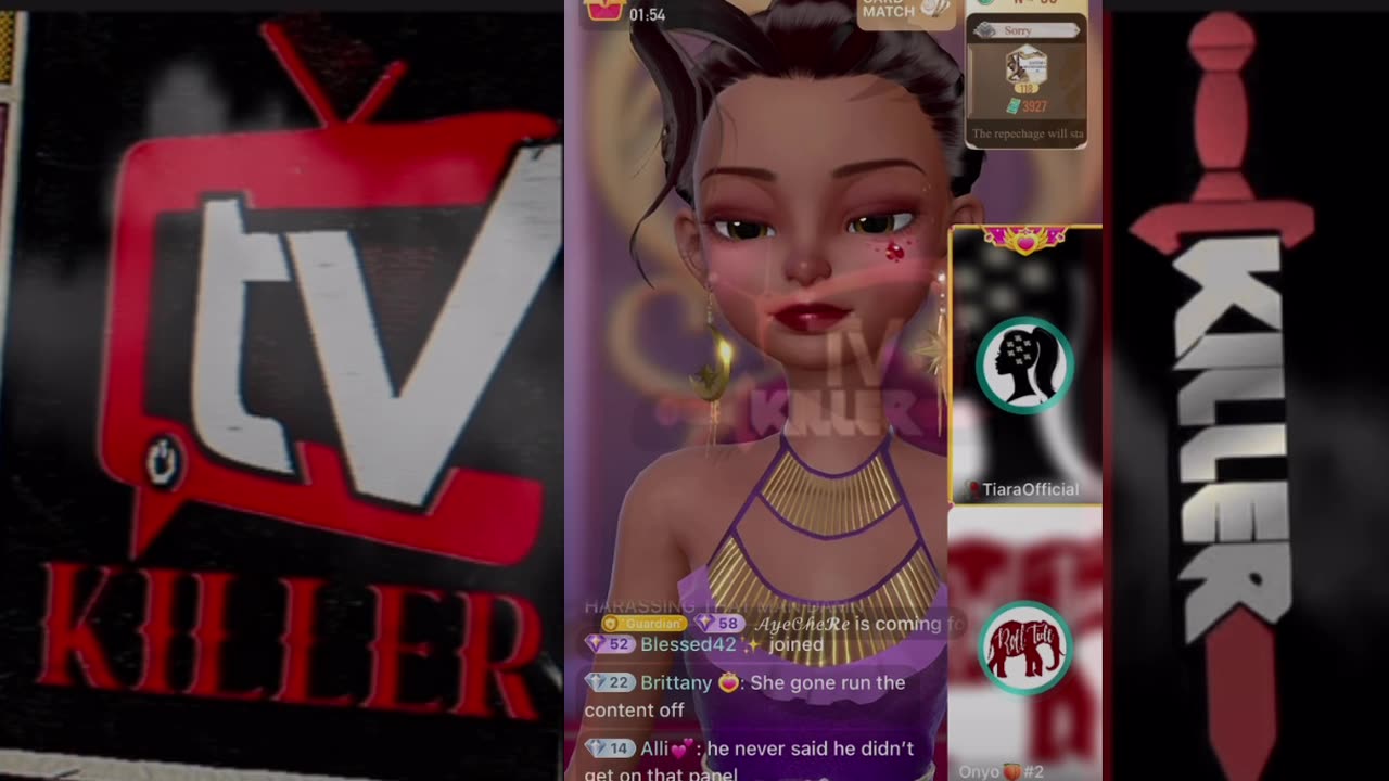 MESSY CALLER VS TIARA IN GRANDMA D LIVE