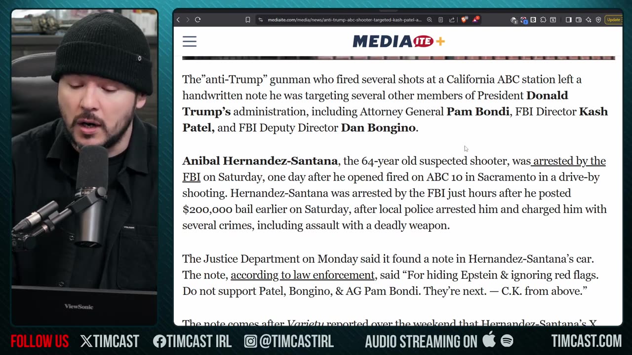 ABC Revives Jimmy Kimmel Live After Terror Attack On ABC Station | Tim Pool