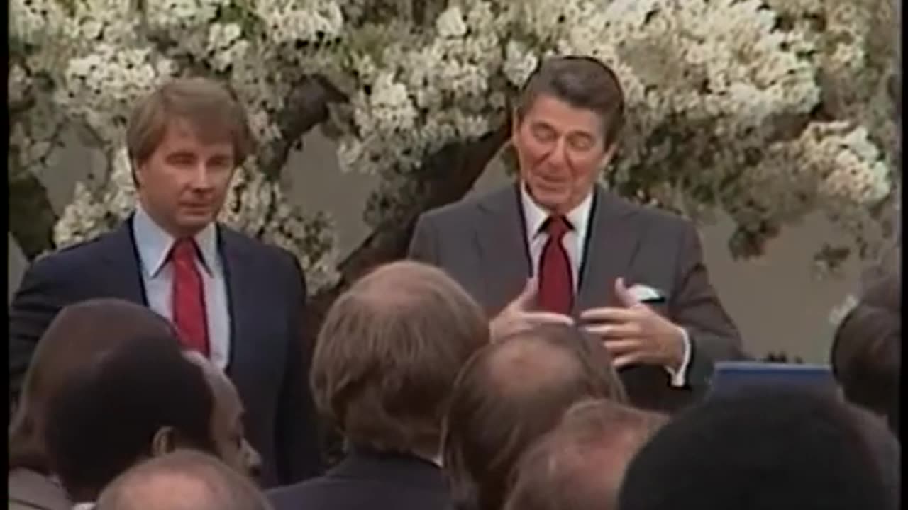 Archive ✅ President Reagan's Press Briefing in the Rose Garden