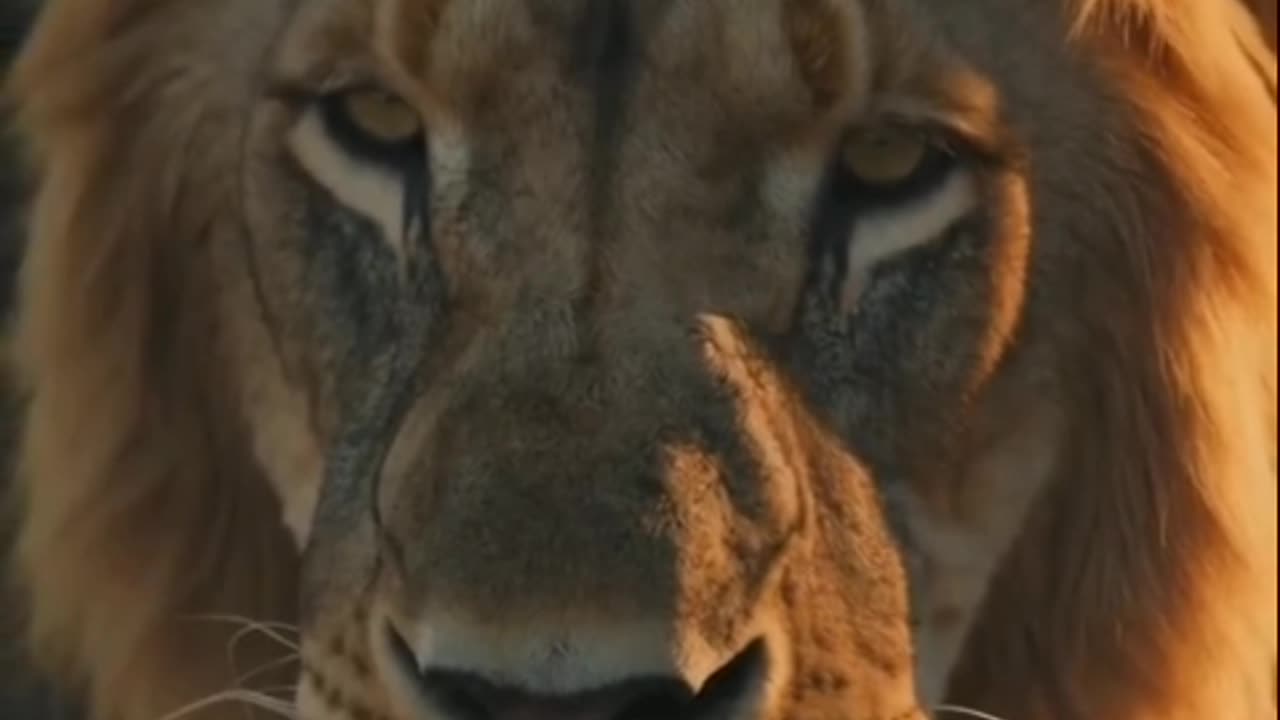 The Brave Lion King and His Little Cub
