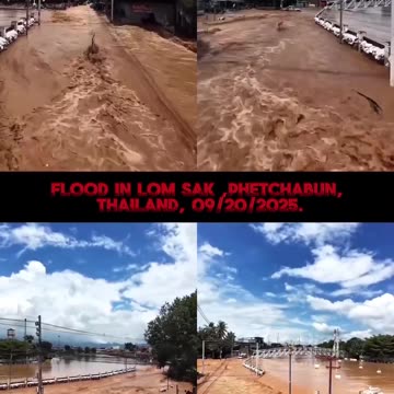 Flood in Lom Sak (Phetchabun, Thailand, 09/20/2025).
