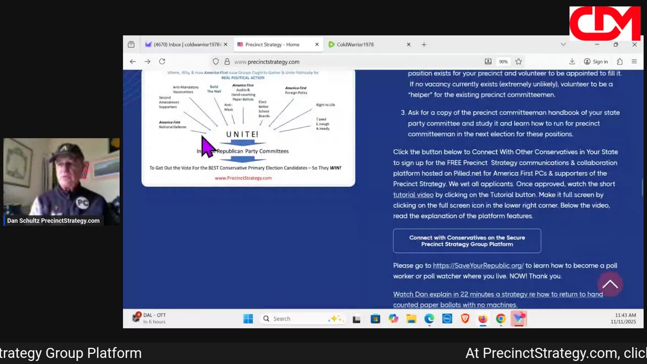 Precinct Strategy "Wake up!" And? Blank out. Dan Schultz November 11 2025