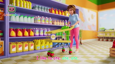 Apples & Bananas Grocery Store Song! | CoComelon Nursery Rhymes & Kids Songs