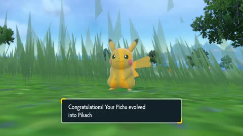 Pokémon Scarlet: Shiny Pichu evolves into Pikachu