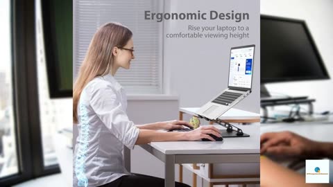 Gogoonike Adjustable Laptop Stand for Desk, Metal Foldable Laptop Riser, Portable Laptop H