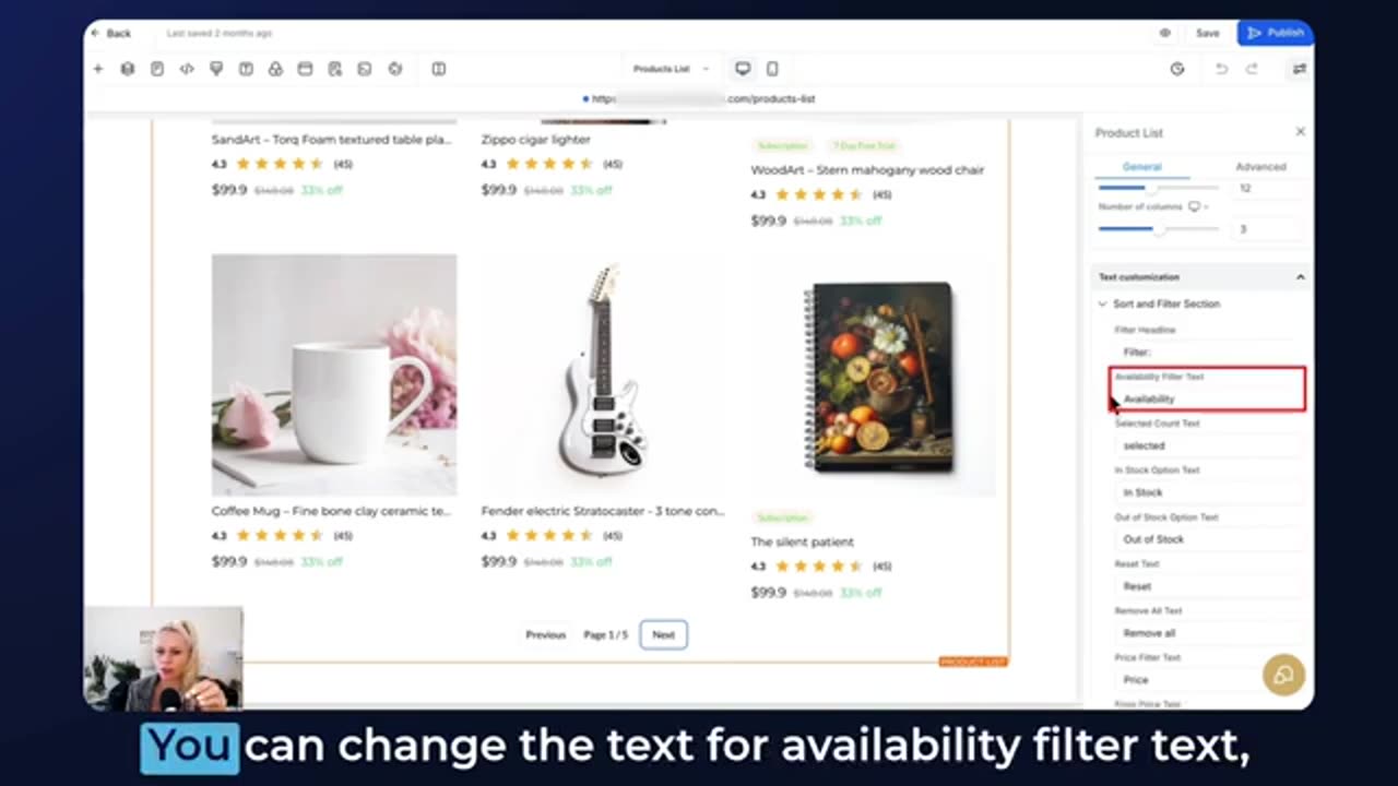 How to Customize Text Components in Your eCommerce Store
