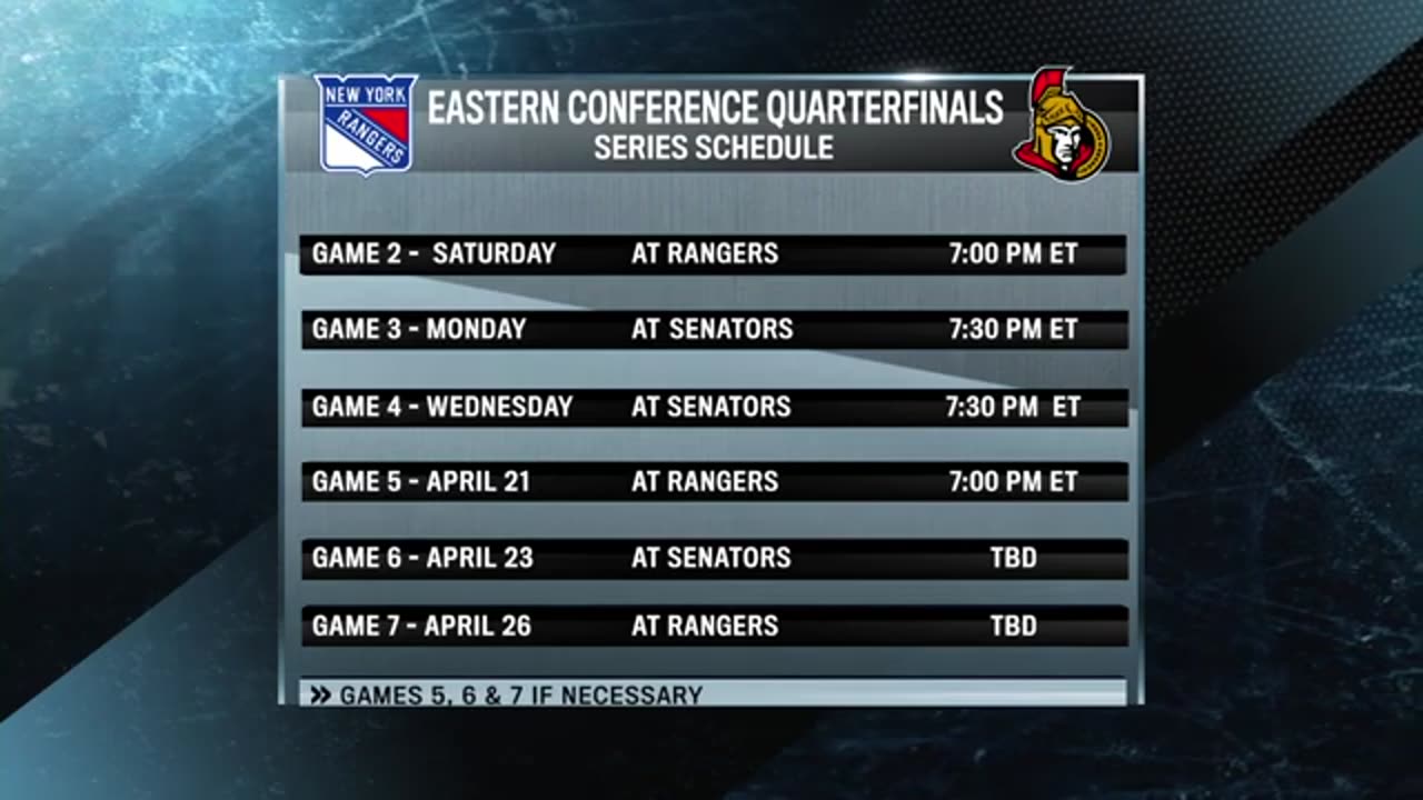 ECQF Senators @ Rangers Game 1