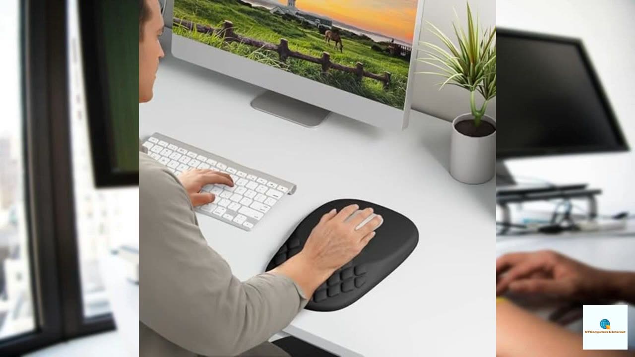 VAGAU Ergonomic Mouse Pad with Wrist Rest, Mousepad Wrist Support with Comfortable Memory