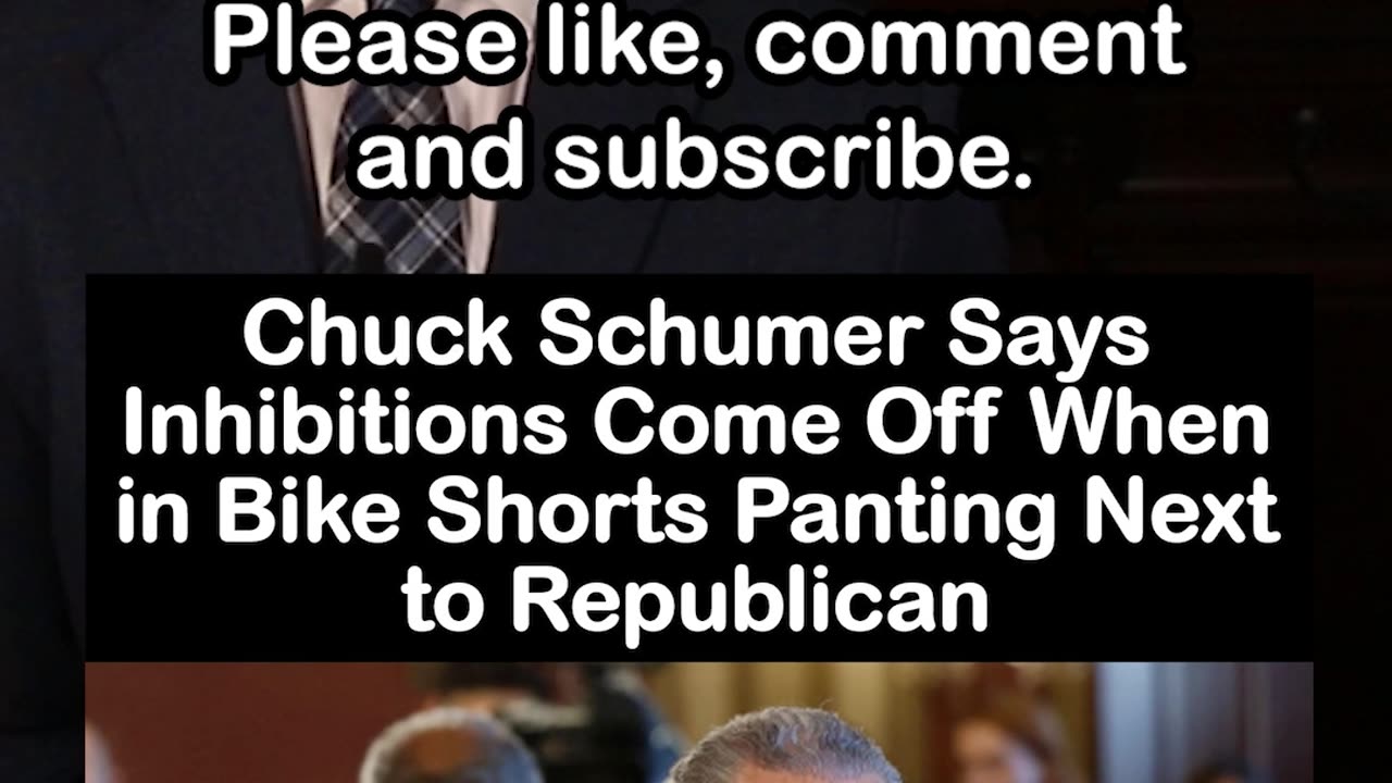 Chuck Schumer Says Inhibitions Come Off When in Bike Shorts Panting Next to Republican